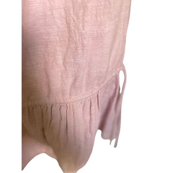 Madewell Linen Blend Lorelei Mini Dress Pale Pink Size S - Picture 7 of 16